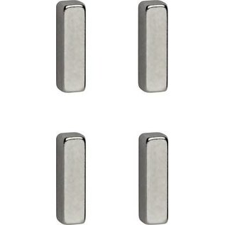 Neodymium magneetstaven B 4 x t x 15 H 4 mm nickel