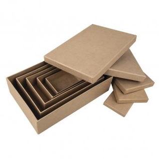 Papermaché Boxen set, FSC Recycled 100%