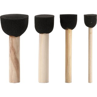 Foamkwasten 13-35 mm 4 stuks