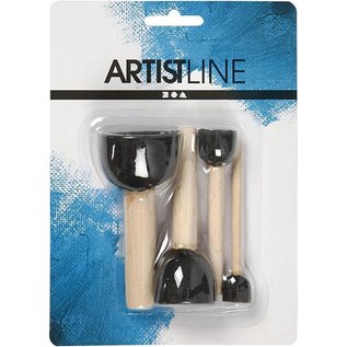 Foamkwasten 13-35 mm 4 stuks