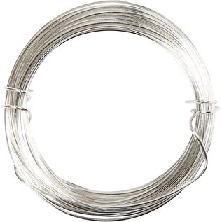 Verzilverd draad, dikte 0,4 mm, 20 m