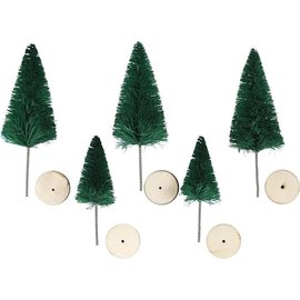 Miniatuur Kerstbomen 5 Stuks 4 - 6 Cm Groen