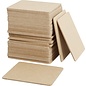 Onderzetter, afm 10x10 cm, dikte 3 mm, 50 stuks, MDF