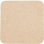 Onderzetter, afm 10x10 cm, dikte 3 mm, 6 stuks, MDF