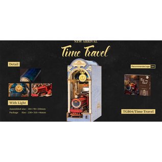 DIY Boekensteun Time Travel, TGB04, 18,4×9,8x25cm