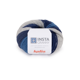 Katia INSTAGRANNY 109 Grijs-Donker blauw-Medium blauw bad 55746