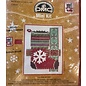 Mini kit Telpakket - kaart + omslag + decoratie - Kerstsok