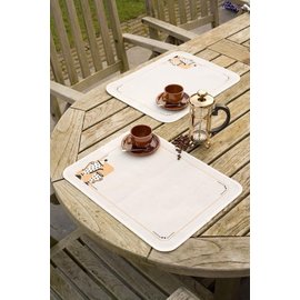 Telpakket placemat PVC Thee en koffie