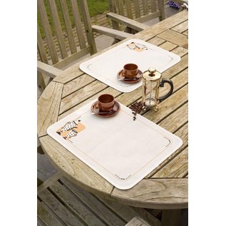 Telpakket placemat PVC Thee en koffie