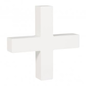 Houten symbool + , wit, 11cm, dikte 2 cm