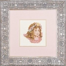 Lanarte borduurpakket Engel in roze 15x15cm