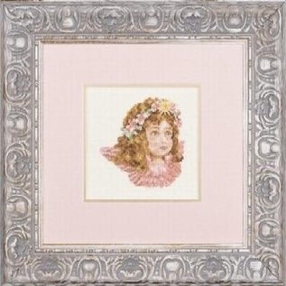 Lanarte borduurpakket Engel in roze 15x15cm