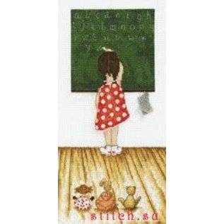 DMC Kruissteekpakket - Little Girl and Alpabet - 13x25cm