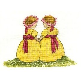 Kruissteekpakket - Flower Girls - 18x13cm