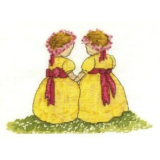 Kruissteekpakket - Flower Girls - 18x13cm