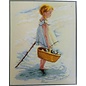 Borduurpakket jong meisje aan het strand - 30x38cm