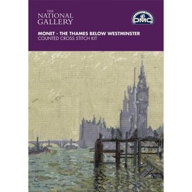 Borduurpakket  - Monet -The Thames Below Westminster - 34.3 x 21.7cm