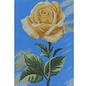 Borduurpakket - Yellow Rose on Blue - 20x28cm