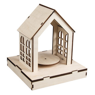 Rayher 3D houten bouwset "Huis" met draaischijf