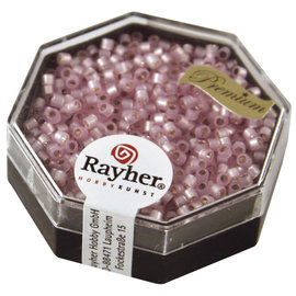 Rayher Delica-rocailles 2,2mm rose, eclat de perle