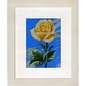 Kruissteekpakket - Yellow Rose on Blue - 20x28cm