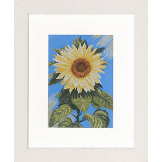 Kruissteekpakket - Sunflower on Blue - 20x28cm