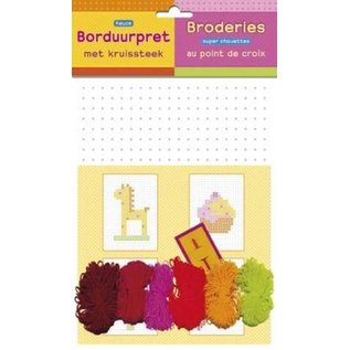 Reuze borduurpret met kruissteek