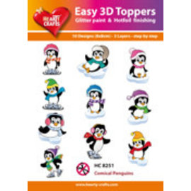 Easy 3D-Toppers - Comical Pinguins