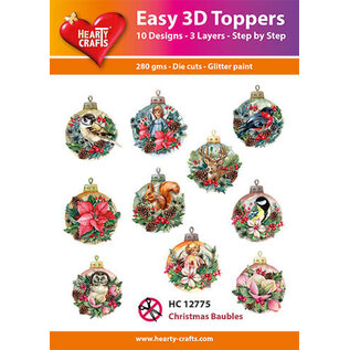 Easy 3D-Toppers - Christmas Baubles