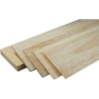 BALSA houten plank 1000 x 100 x 12 mm - PER PLANK