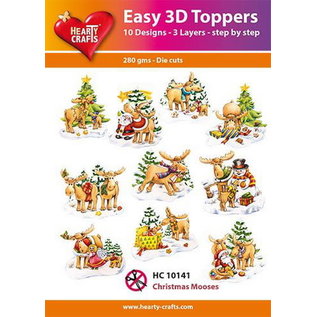 Easy 3D-Toppers Christmas Mooses