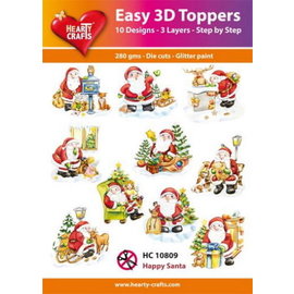 Easy 3D Toppers -  Happy Santa