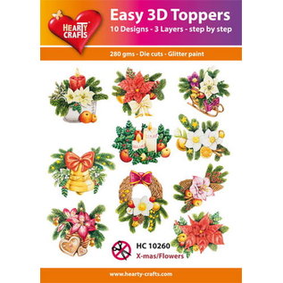 Easy 3D set X-mas/flowers