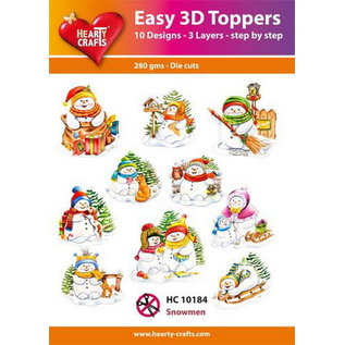 Easy 3D-Toppers - Snowmen