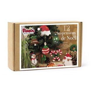 PERLOU STRIJKKRAAL DOOS 12 KERSTHANGSELS