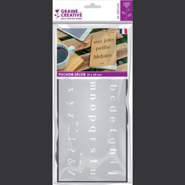 DECOR STENCIL 12X20 ONDERKANT ALFABET %231