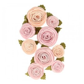 9 papier bloemen  - Secret Garden -