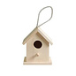 Houten vogelnest 10x8,5x13cm