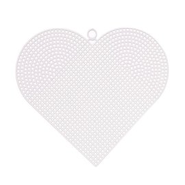 Plastic Stramien Hart 13x16,5cm 7mesh Transparant 6st.