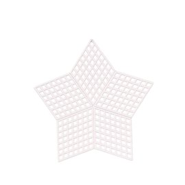 Plastic Stramien Ster ø8cm 7mesh Transparant 10st.