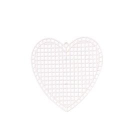 Plastic Stramien Hart 7,5x7,5cm 7mesh Transparant