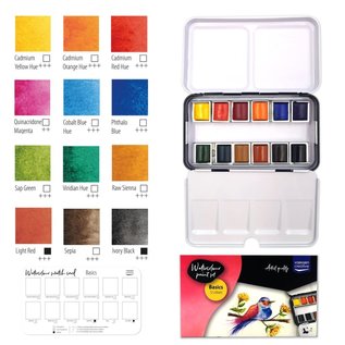 Aquarelverf Set Basis 12 kleuren