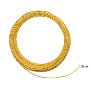 Aluminium wire embossed round 2mm 30m gold