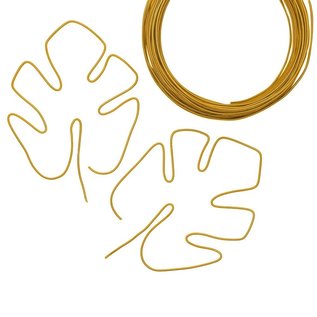 Aluminiumdraad embossed rond 2mm 30m Gold