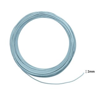 Aluminium wire embossed round 2mm 30m ice blue