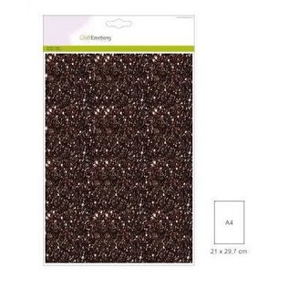 Glitterkarton 5 vel bruin +/- 29x21cm 220gr