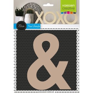 Houten leesteken 20cmx2cm "&"