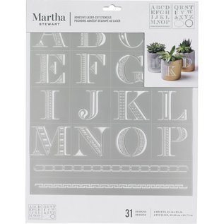 Martha Stewart • Zelfklevend stencil detail monogram 2stuks