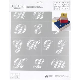 Martha Stewart, Adhesive Stencil, greyton script, 2st.