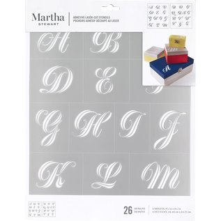 Martha Stewart • Zelfklevend stencil greyton script 2 delig